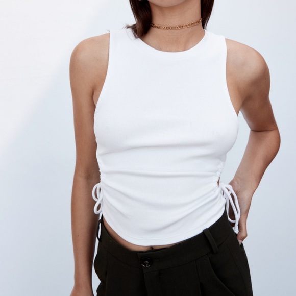 Zara Tops - Zara | Ribbed Cutout Top